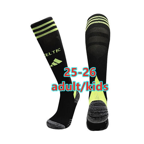 25-26 Celtic Third Adult Kids Socks