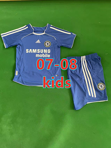 07-08 Chelsea Home Retro Kids Jersey+shorts 16 -28