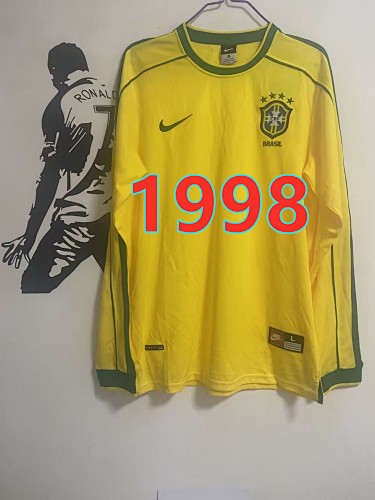 Brazil Retro Long Sleeve Long Sleeve Jersey S-4XL