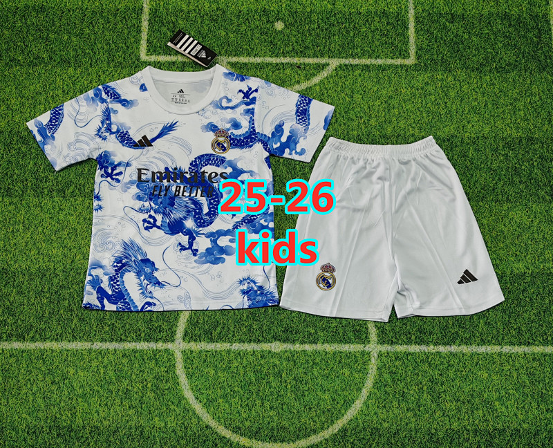 25-26 Real Madrid Special Kids Jersey+shorts 16 -28