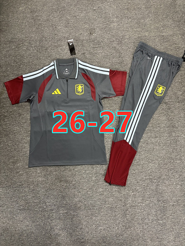 26-27 Aston Villa Polo Short Sleeve Tracksuit S-3XL Polo