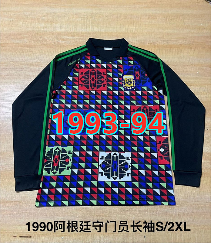 93-94 Argentina Retro Goalkeeper Long Sleeve Jersey S-2XL