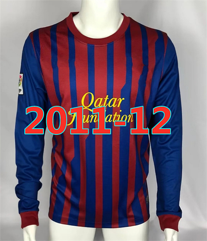 Barcelona Retro Home Long Sleeve Jersey S-4XL