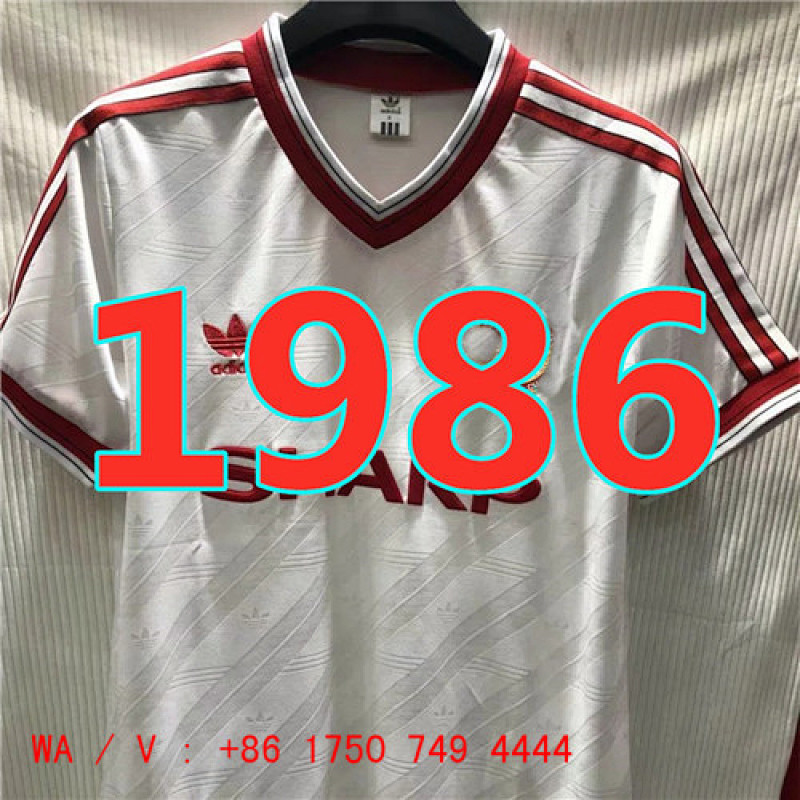Manchester United Retro1986 TopThai Quality Away Jersey S-2XL