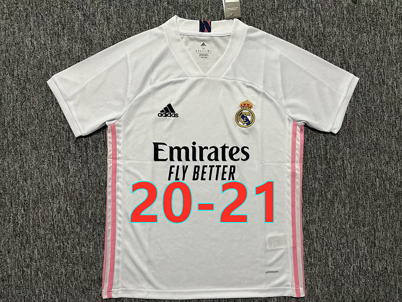 Real Madrid Retro 20-21 Home Short Sleeve Jersey S-2XL