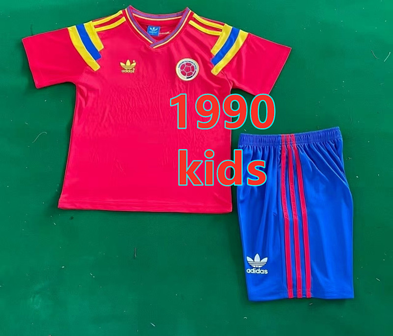 Colombia Away Retro Kids Jersey+shorts Kit 16 -28