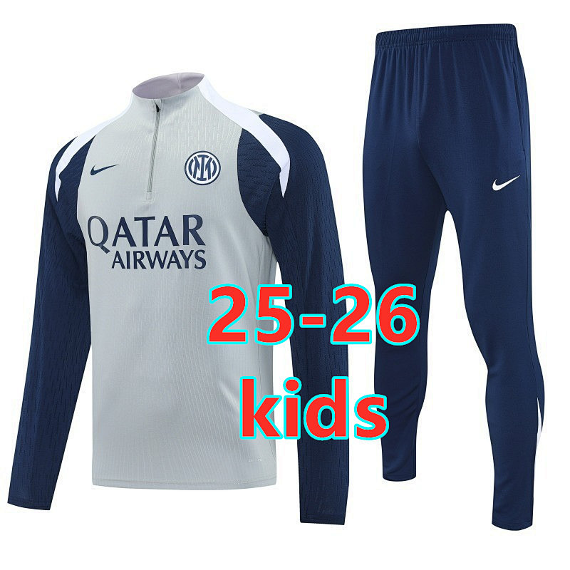 25-26 Inter Milan Kids Long Sleeve Tracksuit 10- 18