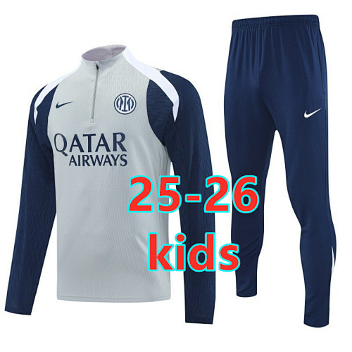 25-26 Inter Milan Kids Long Sleeve Tracksuit 10- 18