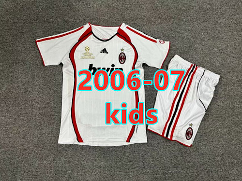 AC Milan Away Retro Kids Jersey+shorts Kit 16 -28 AC