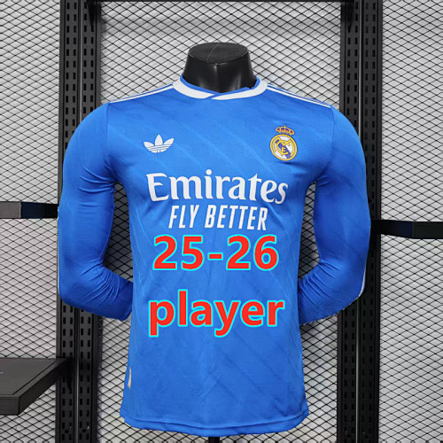 LA Liga & Ucl 25-26 Real Madrid Third Player Long Jersey S-4XL
