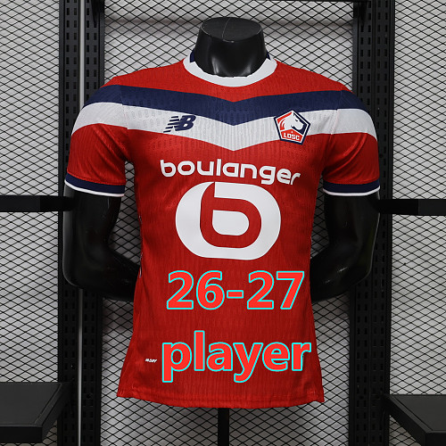 26-27 Lille Home Player Version Jersey S-2XL
