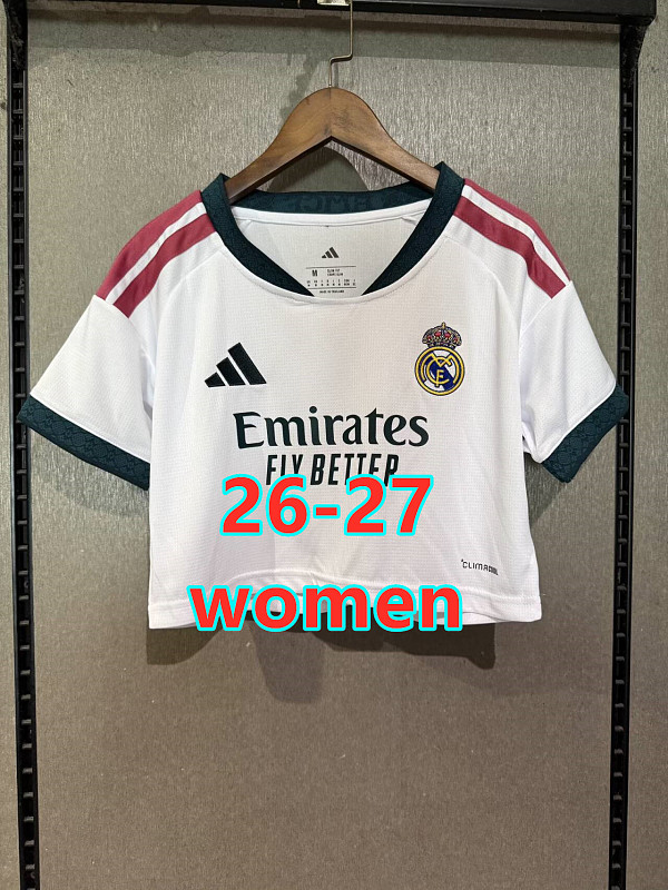 26-27 Real Madrid Home Women Short Fans Version Jersey S-2XL