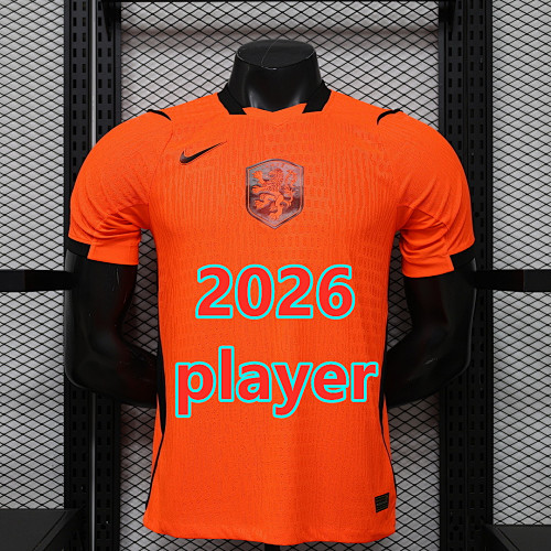 Netherlands Home Player Version Jersey S-4XL