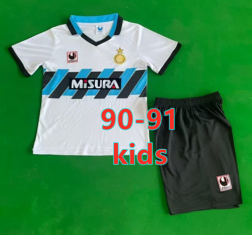 90-91 Inter Milan Away Retro Kids Jersey+shorts 16 -28