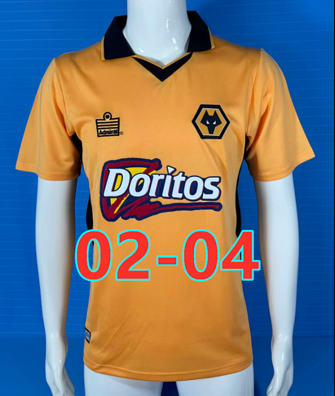 02-04 Wolves Home Retro Fans Version Jersey S-2XL