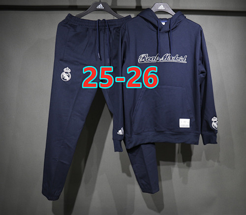 25-26 Real Madrid Hoodie+pants Kit S-2XL