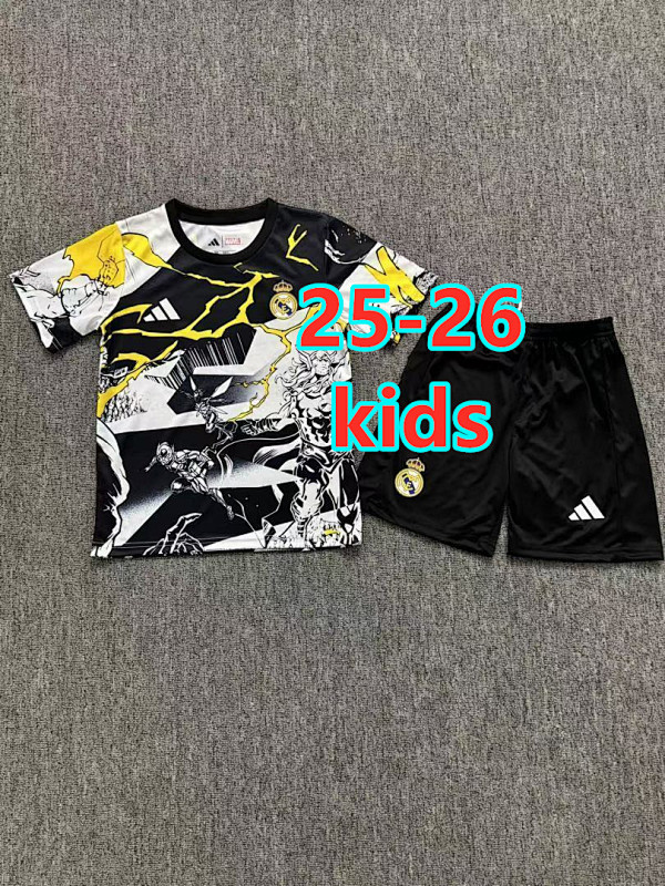 25-26 Real Madrid Special Kids Jersey+shorts Kit 16 -28