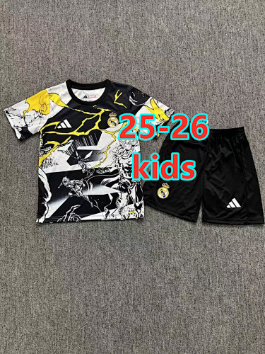 25-26 Real Madrid Special Kids Jersey+shorts Kit 16 -28