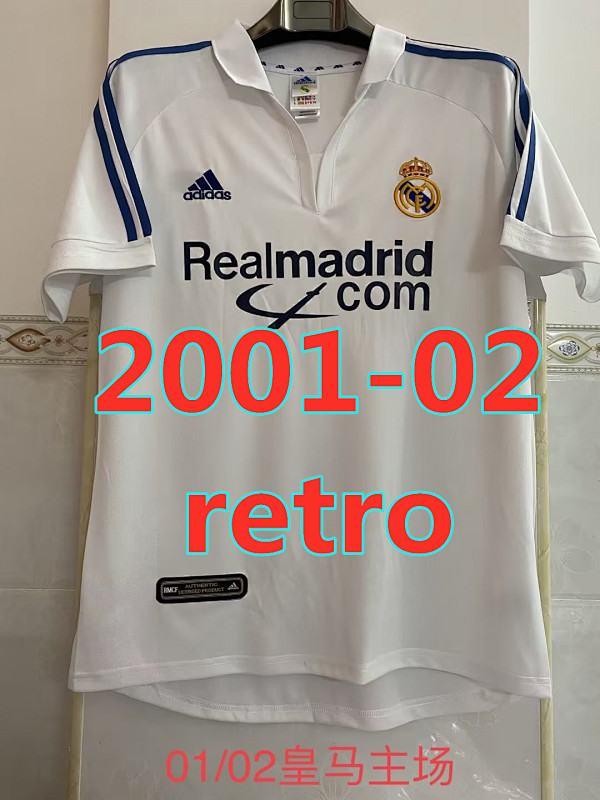Real Madrid Retro Home Short Sleeve Jersey S-2XL