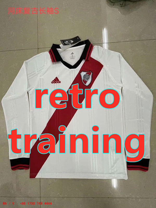 River Plate Retro Long Sleeve Training Jersey S-2XL