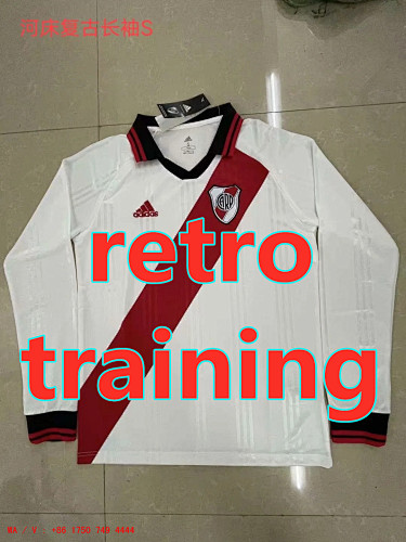 River Plate Retro Long Sleeve Training Jersey S-2XL