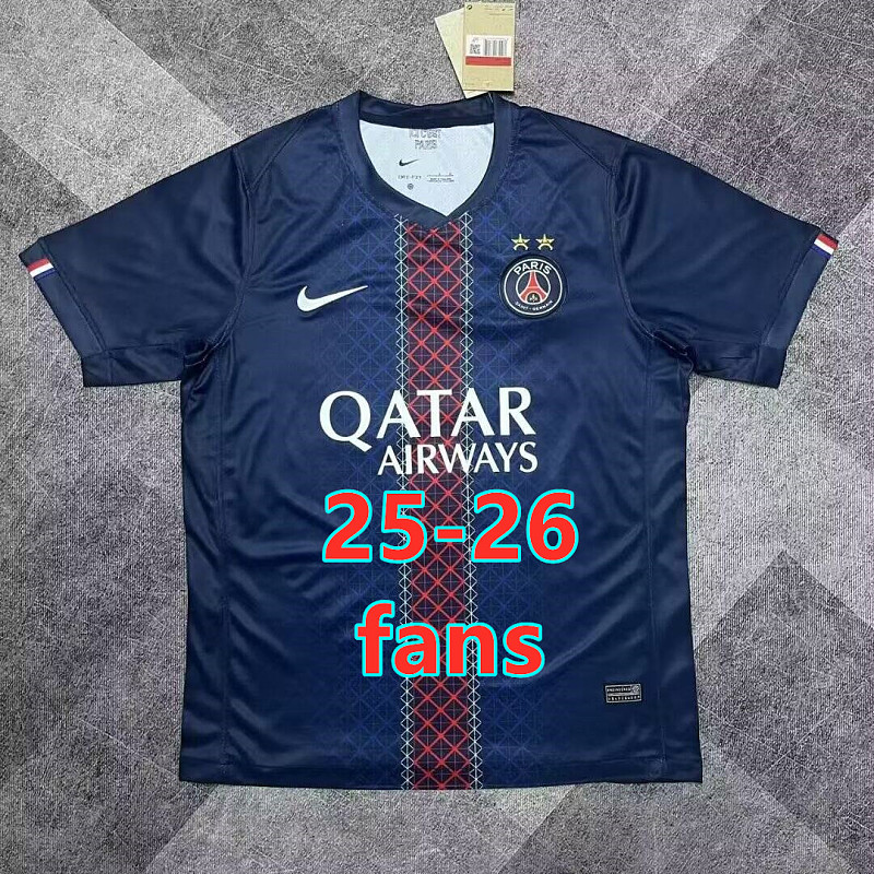 Balenciaga 25-26 Paris Psg Home Fans Version With 2 Stars Jersey S-4XL