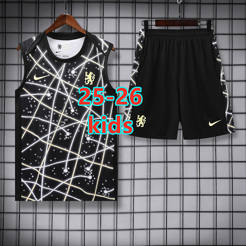 25-26 Chelsea Kids Short Sleeve Vest Tracksuit 18 -28
