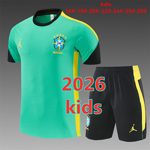 Brazil Kids Short Sleeve Tracksuit 16 -28