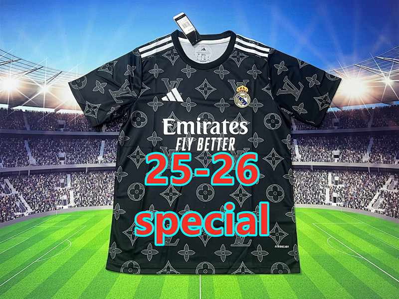 Louis Vuitton 25-26 Real Madrid Special Fans Jersey S-2XL