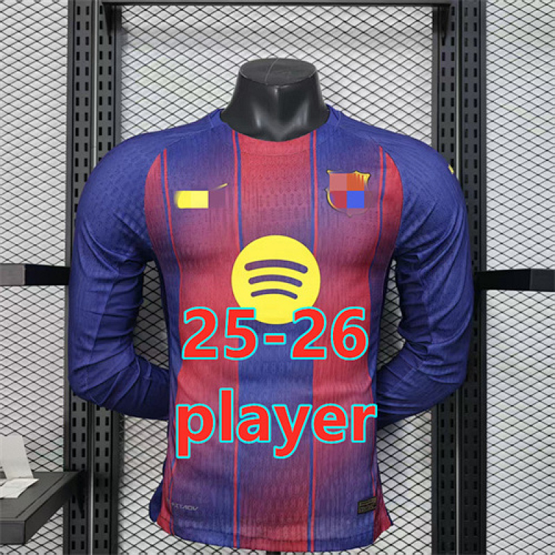 25-26 Barcelona Home Player Long Jersey S-4XL