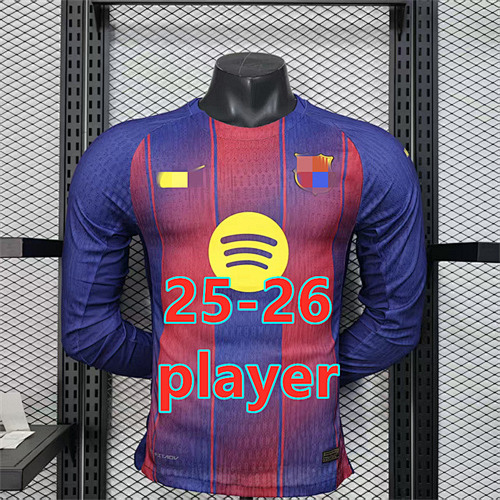 25-26 Barcelona Home Player Long Jersey S-4XL