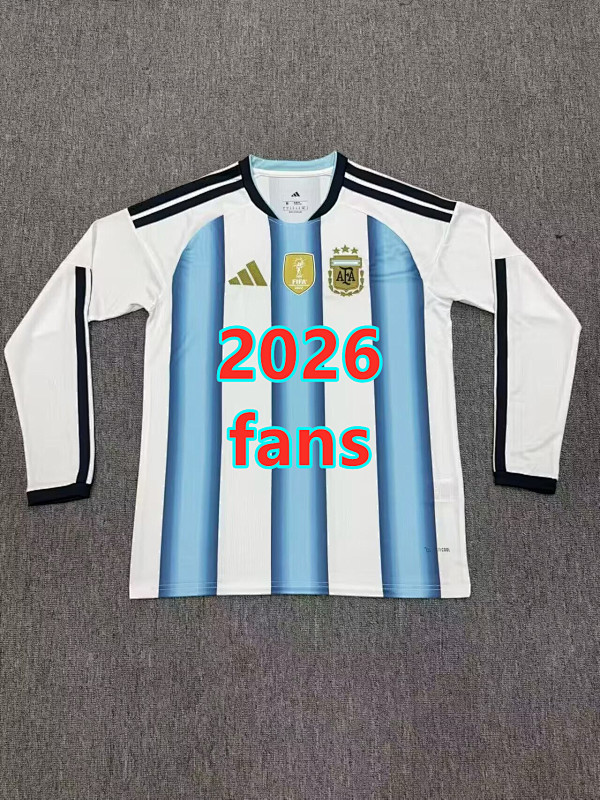 Argentina Home Fans Version Long Jersey S-4XL