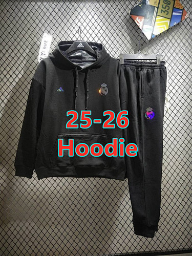 25-26 Real Madrid Hoodie+pants Kit S-2XL Logo