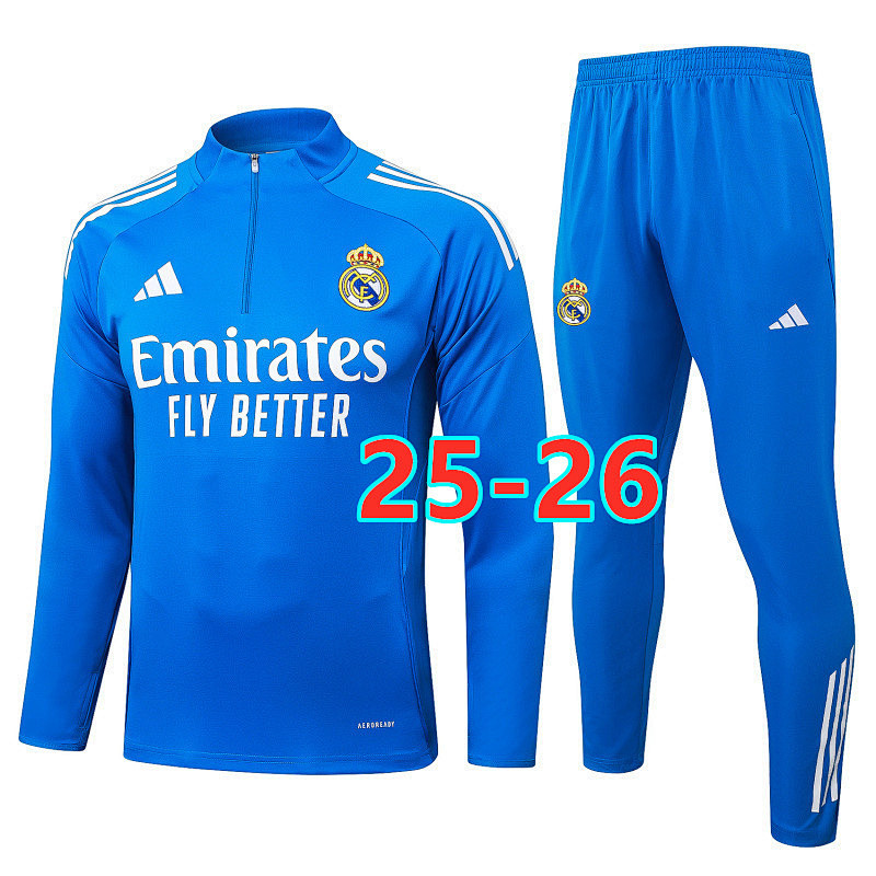 25-26 Real Madrid Long Sleeve Tracksuit S-2XL B2570