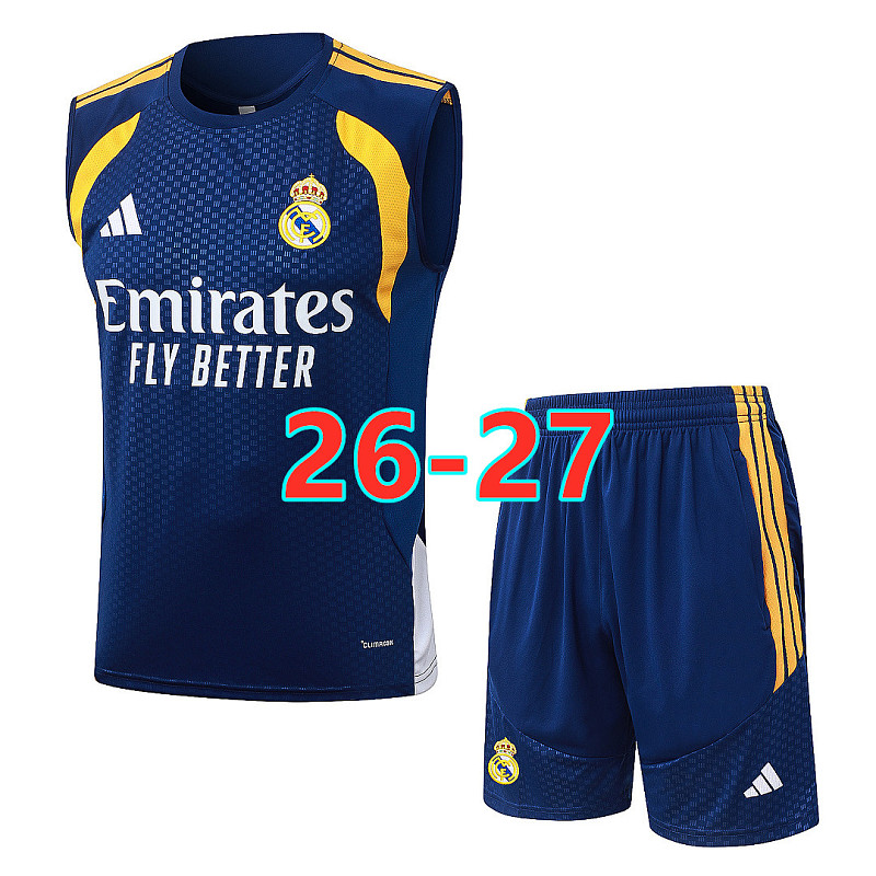 26-27 Real Madrid Short Sleeve Vest Tracksuit S-2XL