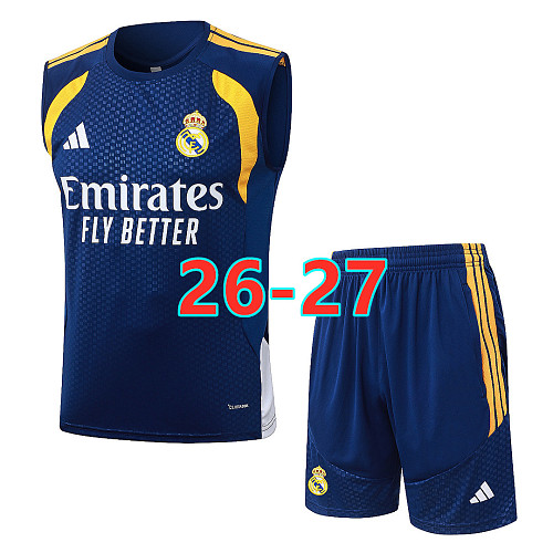 26-27 Real Madrid Short Sleeve Vest Tracksuit S-2XL