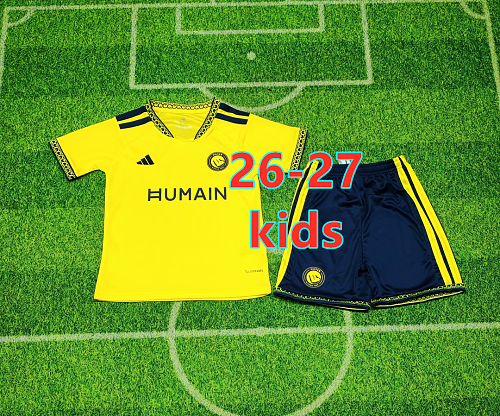 26-27 Al-Nassr Home Kids Jersey+shorts Kit 16 -28