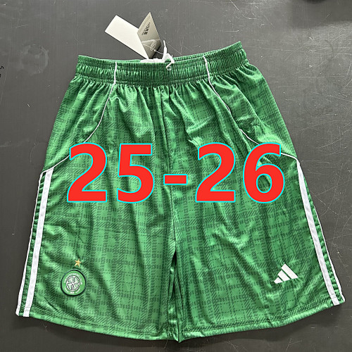 25-26 Celtic Home Fans Version Shorts S-2XL