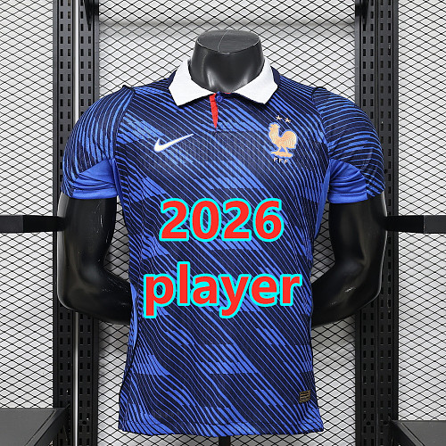 France Home Player Version Jersey S-4XL