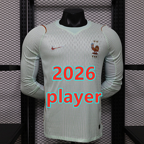 France Away Player Long Sleeve Jersey S-3XL