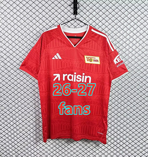 26-27 Union Berlin Home Fans Version Jersey S-4XL