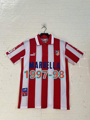 97-98 Atletico Madrid Home Retro Jersey S-4XL