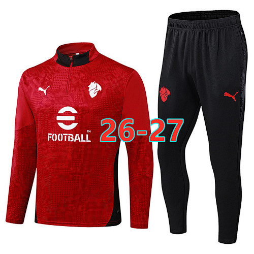 26-27 AC Milan Long Sleeve Tracksuit S-2XL AC