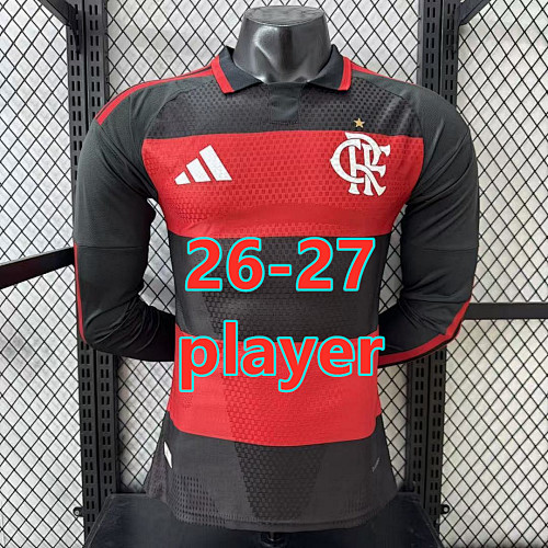 26-27 Flamengo Home Player Long Without Sponsor S-4XL