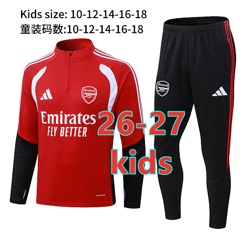 26-27 Arsenal Kids Long Sleeve Tracksuit 10- 18