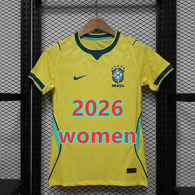 Brazil Home Player Women 16 Teams Jersey S-2XL 16