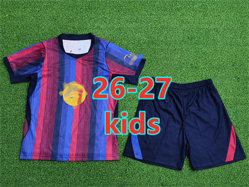 26-27 Barcelona Home Player Kids Jersey+shorts Kit 16 -28