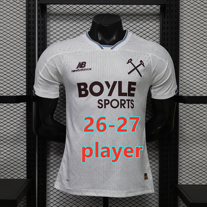 26-27 West Ham United Away Player Version Jersey S-2XL