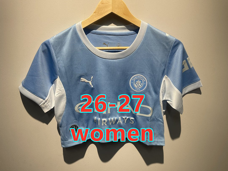 26-27 Manchester City Home Women Player Short Jersey Xs-Xl