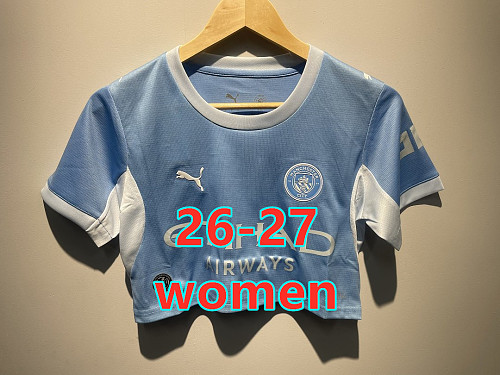 26-27 Manchester City Home Women Player Short Jersey Xs-Xl